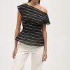 Aida Top Black Stripe