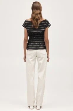 Aida Top Black Stripe