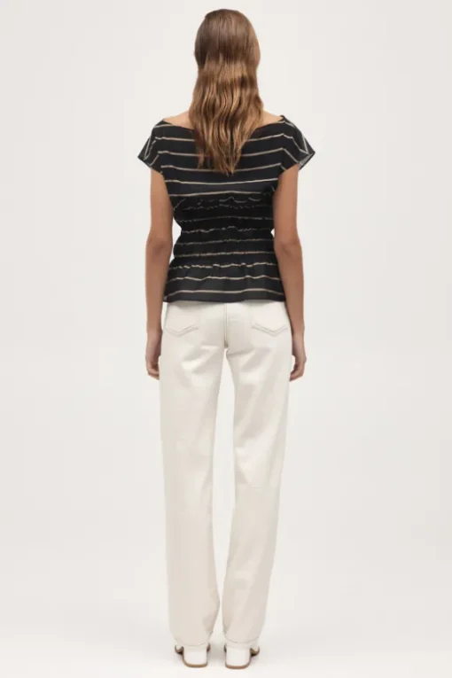 Aida Top Black Stripe