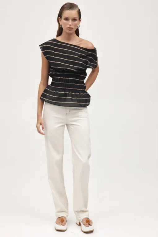 Aida Top Black Stripe