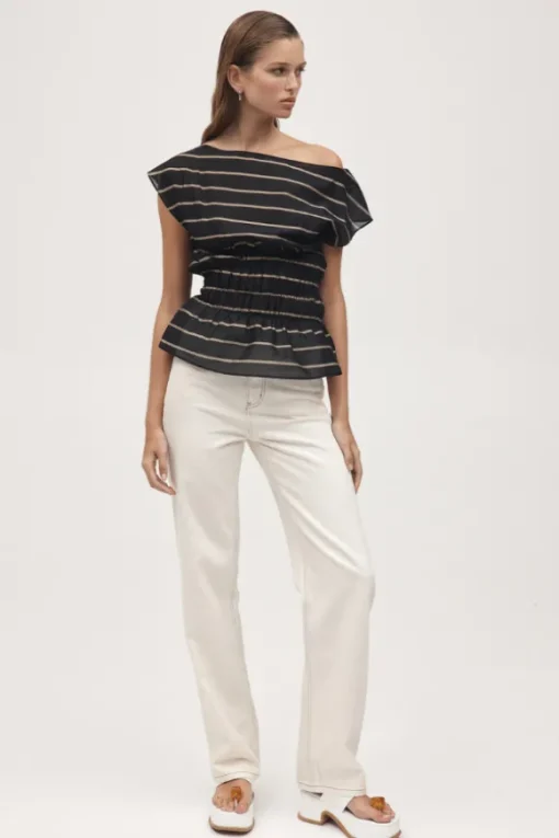 Aida Top Black Stripe