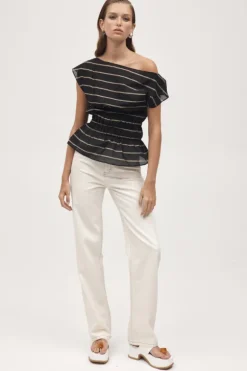 Aida Top Black Stripe