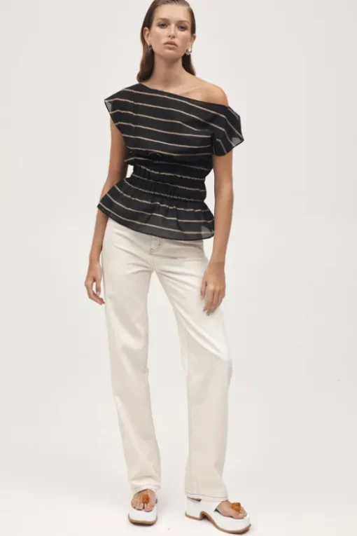 Aida Top Black Stripe