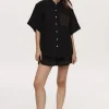 Alisa Short Black Embroidery