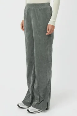 Aneta Velour Track Pant Agave