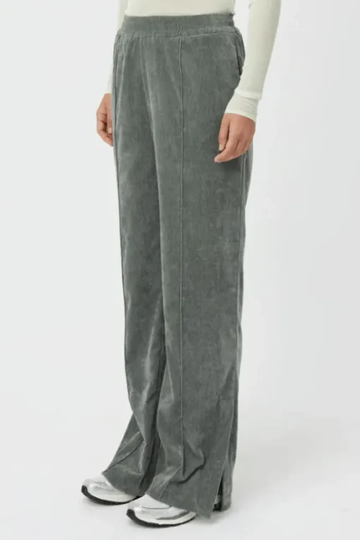 Aneta Velour Track Pant Agave