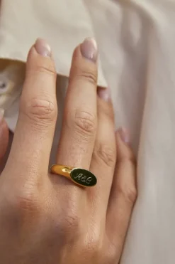 Aster Gold Signet Ring