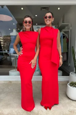 Audrey Gown Cherry Red