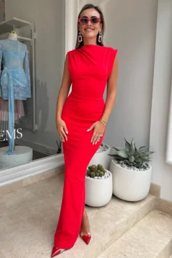 Audrey Gown Cherry Red