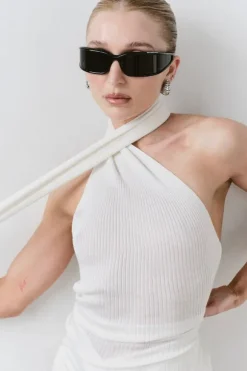 Barclay Knit Top White