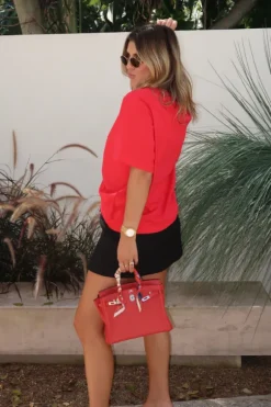 Boyfriend Tee Red