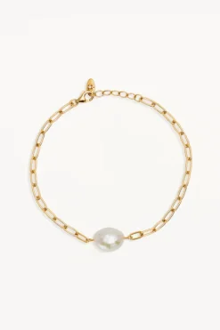 Breathe Pearl Bracelet 18k Gold Vermeil