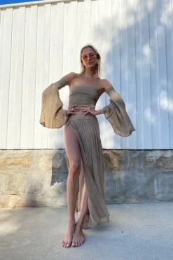 Calypso Skirt Mocha/Gold
