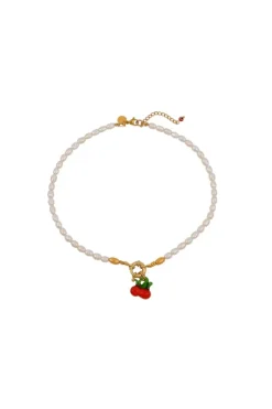 Cherry Ice Cream Smile Necklace