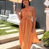 Chloe Dress Apricot