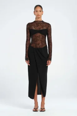 Colton Midi Dress Black