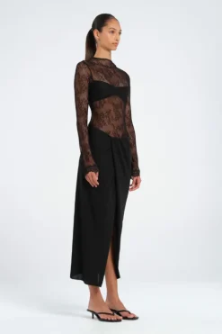 Colton Midi Dress Black