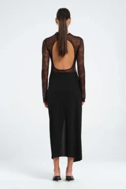 Colton Midi Dress Black