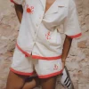 Del Mar Shirt Set Lobster Red