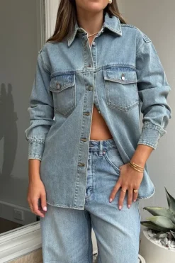 Denim Huston Overshirt Indigo Dust