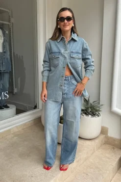 Denim Huston Overshirt Indigo Dust