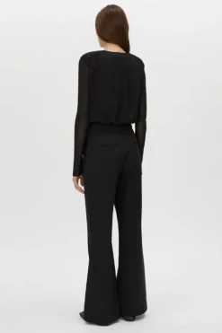 Ervina V Neck Bodysuit Black