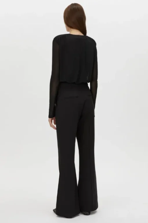 Ervina V Neck Bodysuit Black