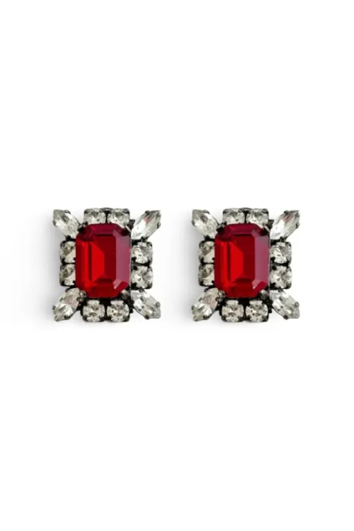 Eve Stud Crystal Ruby
