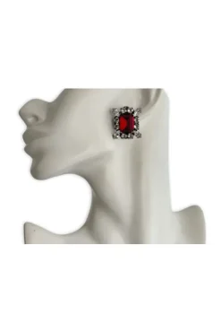Eve Stud Crystal Ruby
