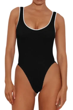 Faye Contrast Swim Black/White