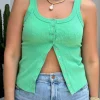 Frankie Scoop Tank Green