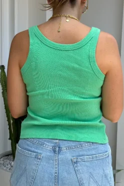 Frankie Scoop Tank Green