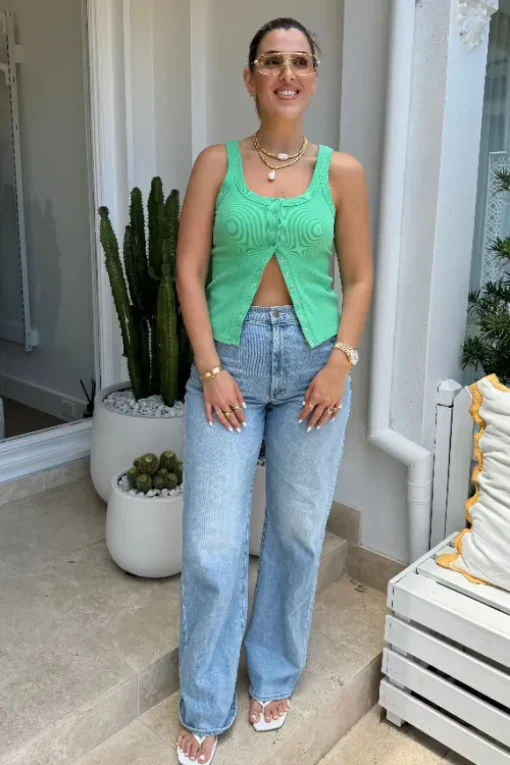 Frankie Scoop Tank Green