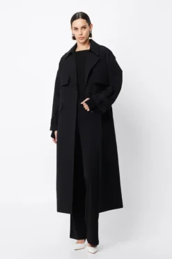 Franklin Trench Coat Black