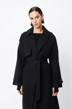 Franklin Trench Coat Black