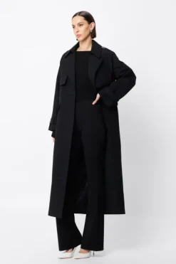 Franklin Trench Coat Black