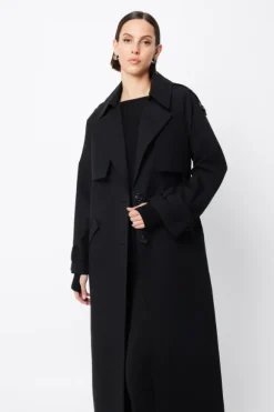 Franklin Trench Coat Black
