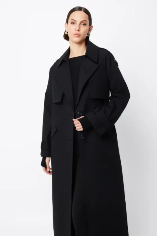 Franklin Trench Coat Black