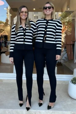 Gala Cardigan Black/White