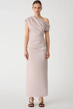Gia Midi Dress Faded Silver
