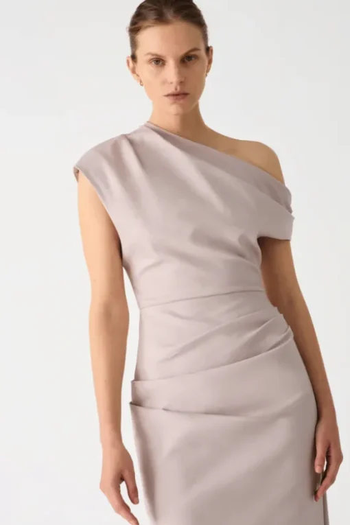 Gia Midi Dress Faded Silver