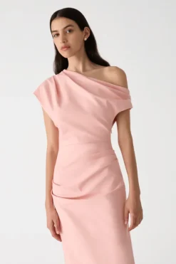 Gia Midi Dress Rose Quartz Pink