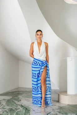Greco Disco Sarong Blue Greco Key