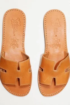 H Sandals Tan