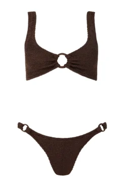 Hallie Bikini Metallic Chocolate