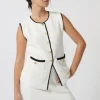 Helena Gilet Contrast White/Black