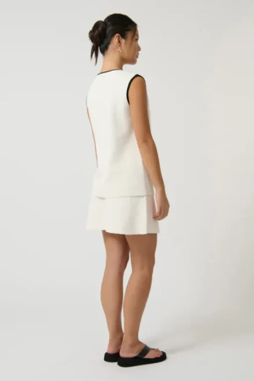 Helena Gilet Contrast White/Black