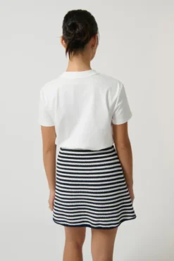 Helena Mini Skirt Stripe 2 Navy/White