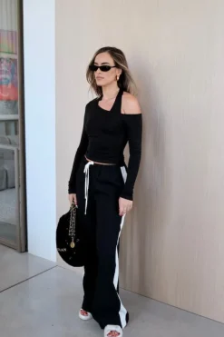 Issy Long Sleeve Top Black