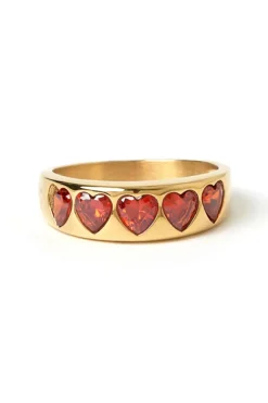 J'adore Gold Ring Red
